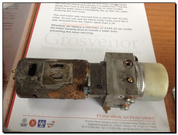 Z4 Roof Motor Failure - Grosvenor Motor Company - BMW Specialist Reading, Berkshire